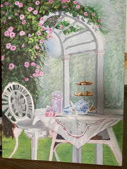 A beautiful sunny garden In acrylic paints A beautiful sunny garden In acrylic paints