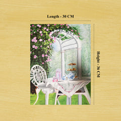 A beautiful sunny garden In acrylic paints