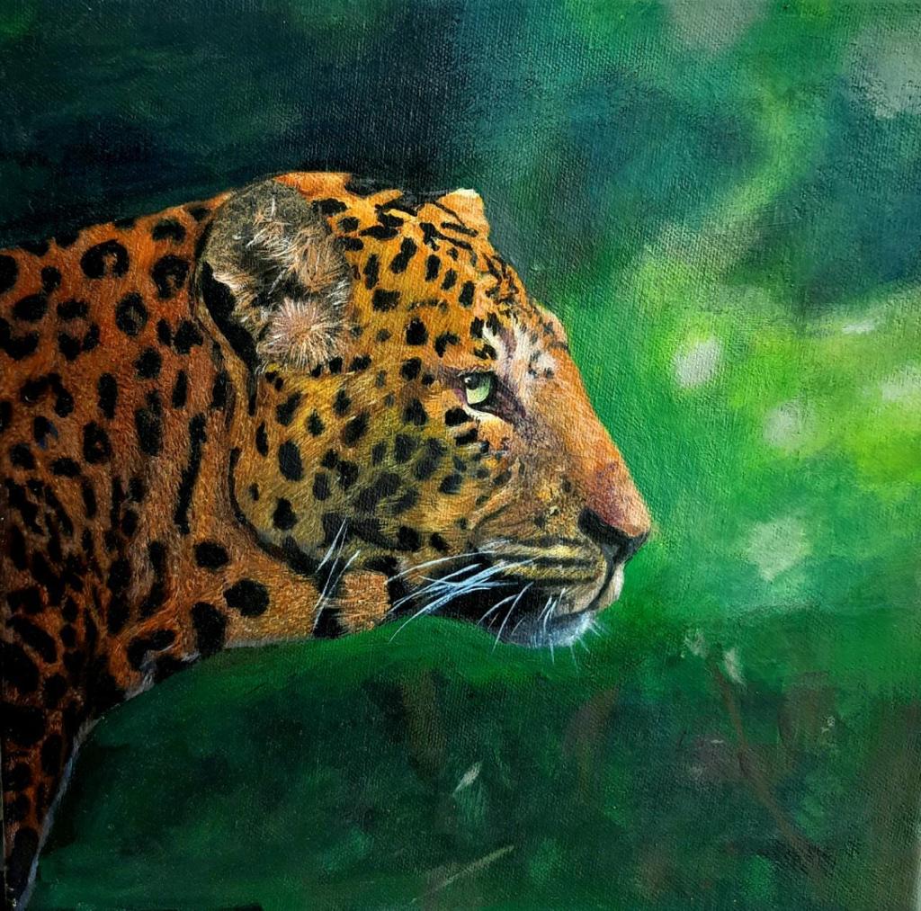 Leopard wall painting