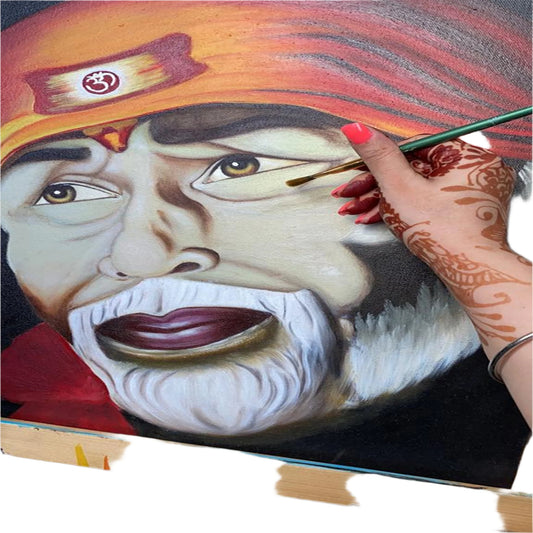 SAI BABA IN OIL PAINTS